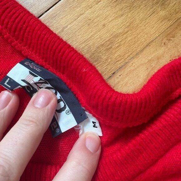 Vintage Lacoste V-Neck Sweater - Size Medium - Picture 3 of 3